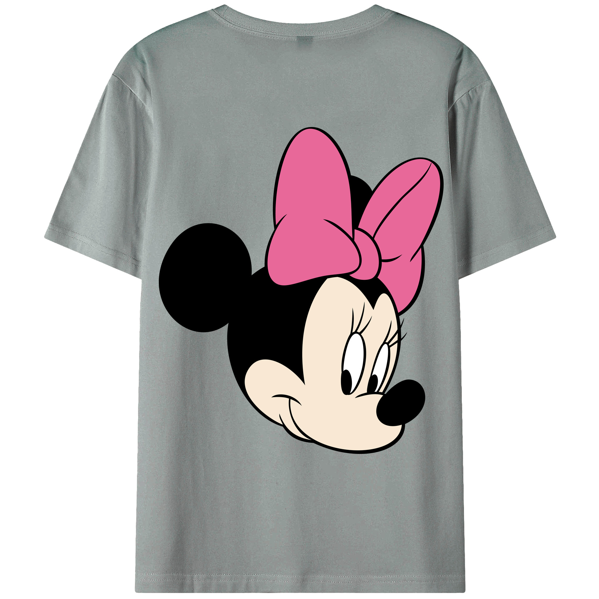 ミッキーマウス Mickey Mouse 綿100％ メンズ半袖Tシャツ（バックプリント） 通気性